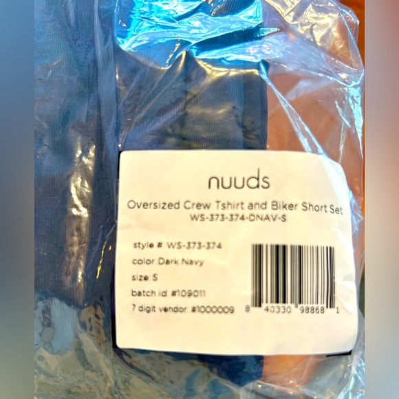 NUUDS Women’s Navy Biker Short Set - Picture 3 of 6